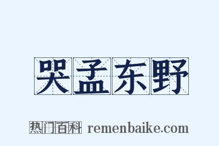 哭孟东野是什么意思的图片